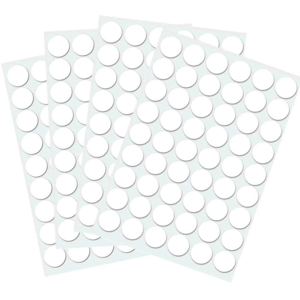 White 21mm Screw Hole Covers for Wood Furniture 216 Pack