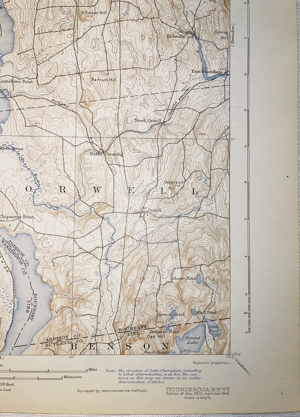 Ticonderoga, NY Topography Map, Putnam, Lake Champlain, Lake George, Crown Point