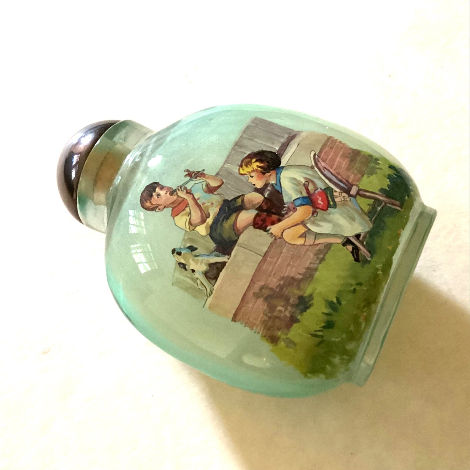 ~Inside Reverse Painted Chinese Export Snuff Bottle – Artist Signed –