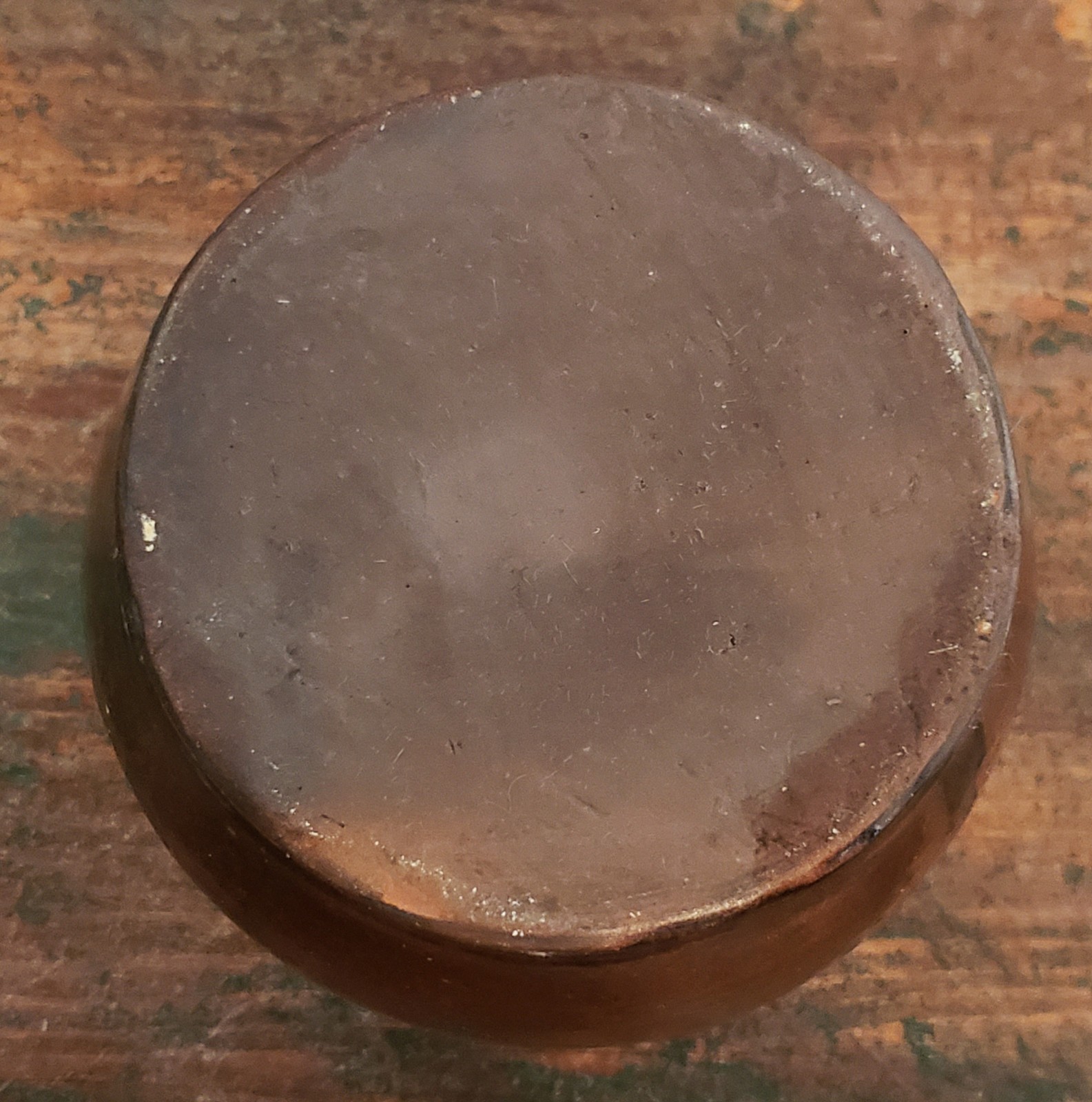 20TH Cent HENRY SCHOFIELD MD Coggle Decorated BROWN GLAZE REDWARE SUGAR BOWL
