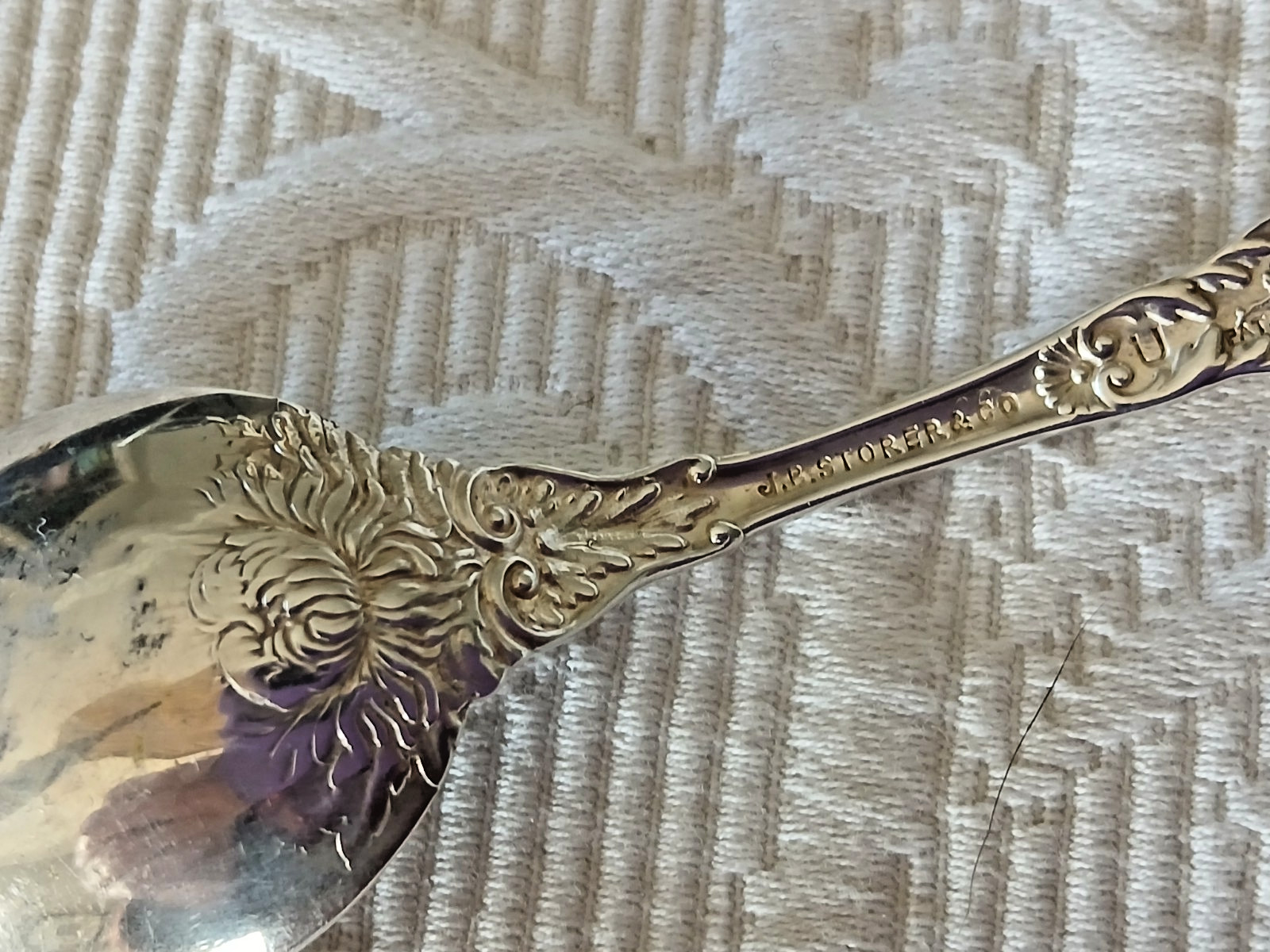 Antique Sterling GORHAM IMPERIAL CHRYSANTHEMUM 1894 Teaspoon FLORAL ORNATE