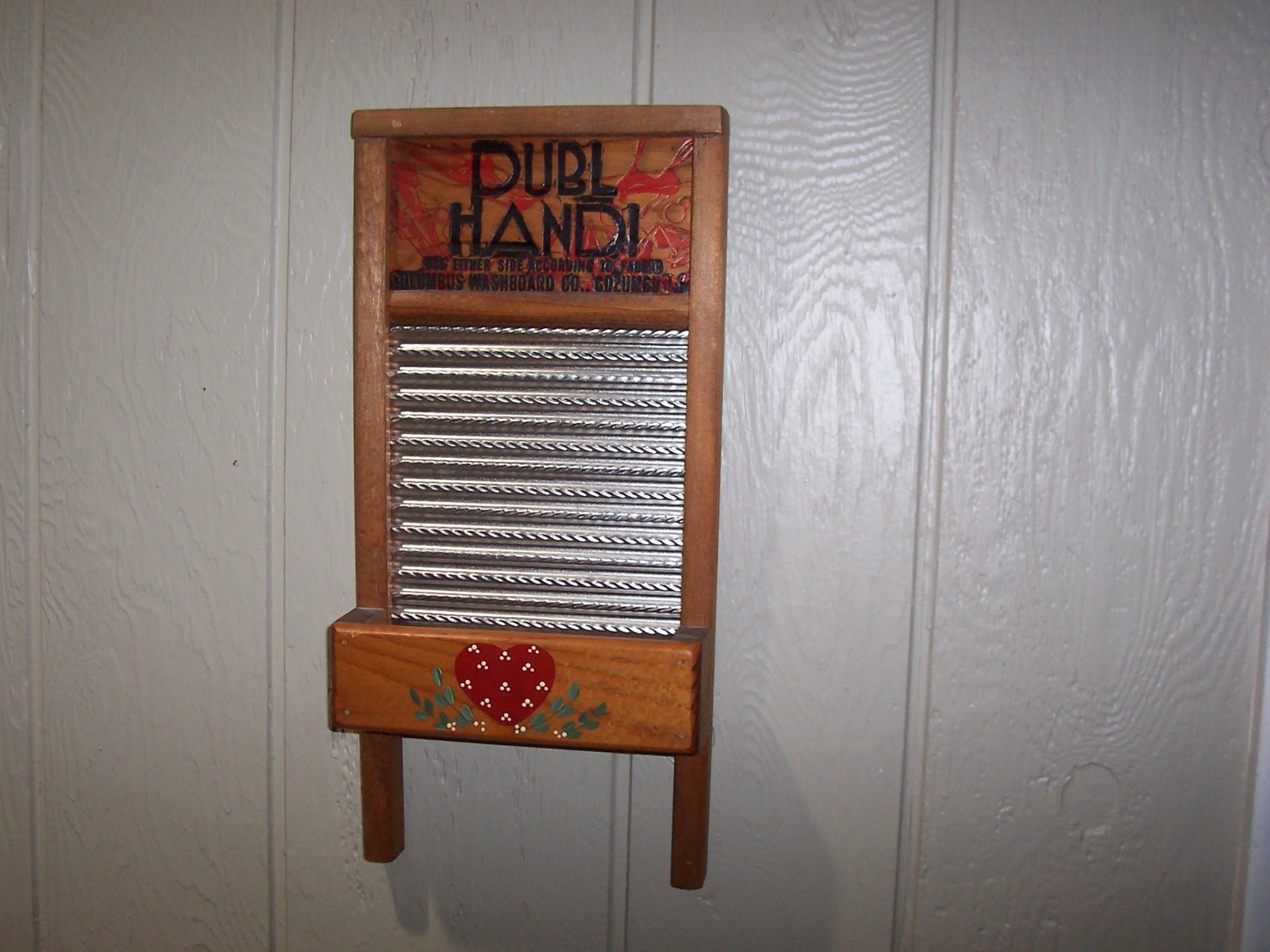 Crafted DUBL HANDI Washboard Co Columbus Ohio Mail or Soap ledge 18″ X 8 1/2″