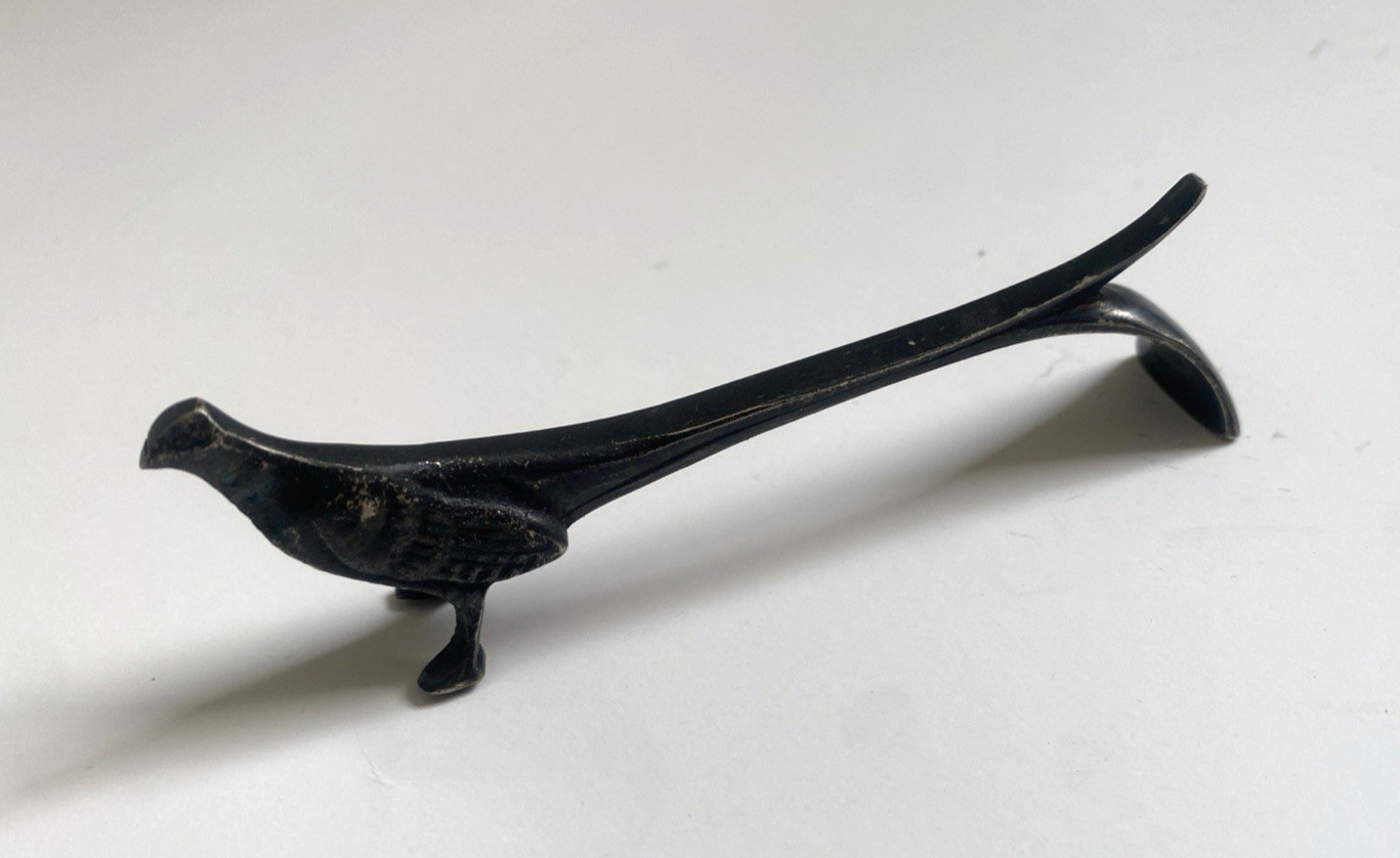 Antique Vintage Metal Pheasant Knife Rest Made in England
