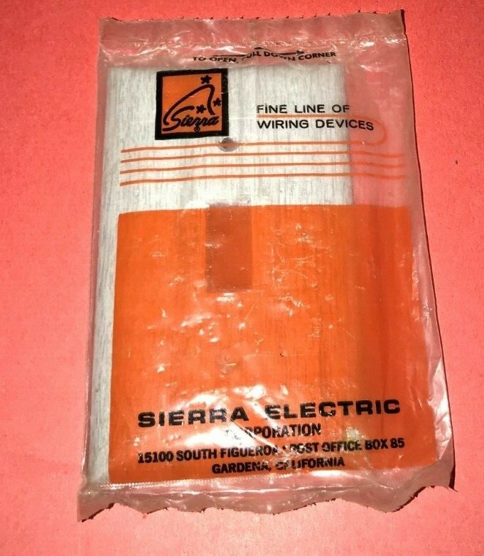 Vintage Sierra Wood Grain Bakelite Toggle Switch Wall Plate Cover Gray Oak