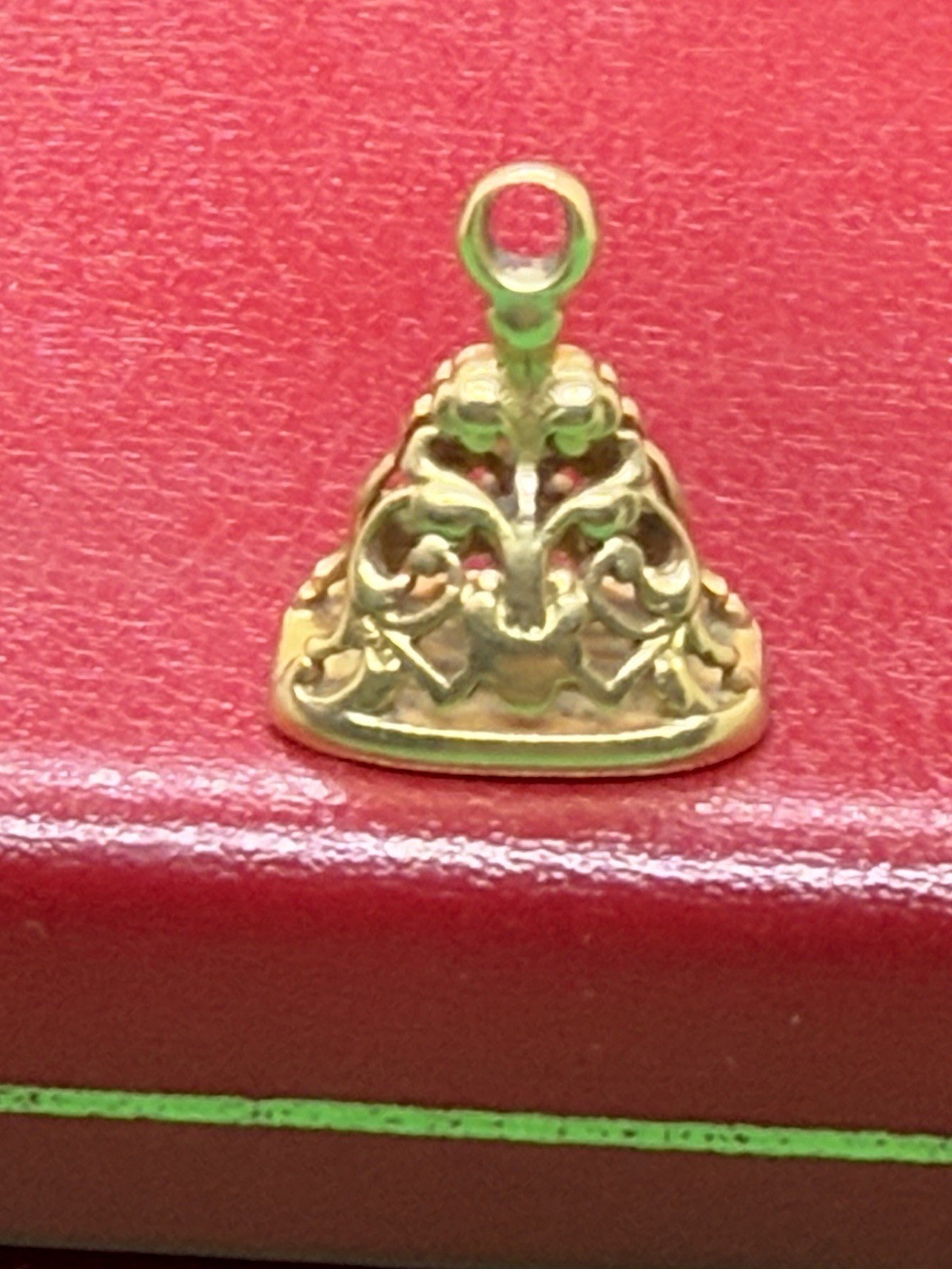 Antique Victorian 18ct Solid Gold Signet Fob Charm Seal Pendant No Scrap 5.8 Gra