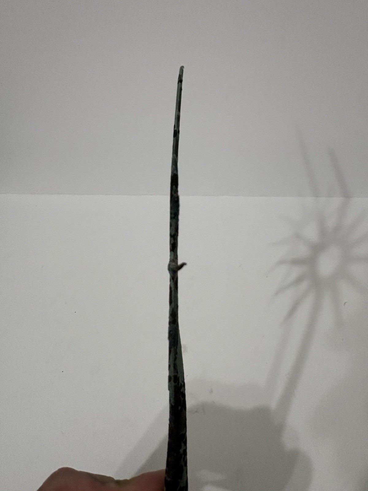 Antique Copper Lightning Rod 11 Point Sunburst Star Finial Verdigris Salvage