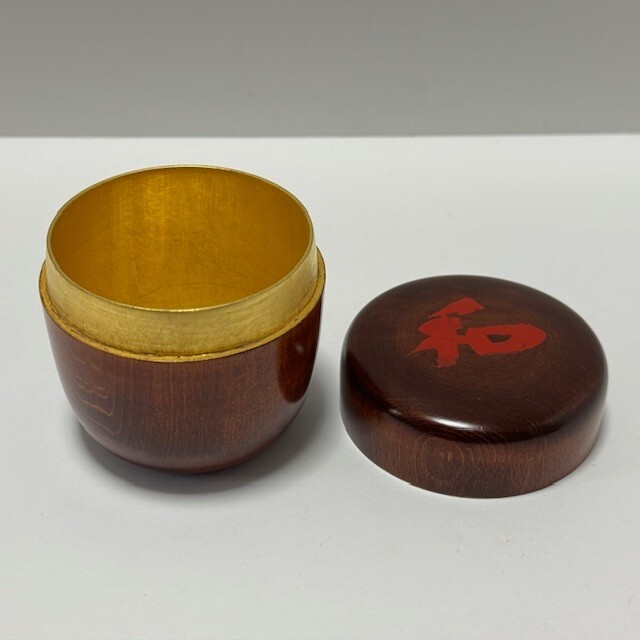 Rare Japanese Tea Ceremony Natsume Caddy Yakushi Temple Harmony Inside Gold leaf