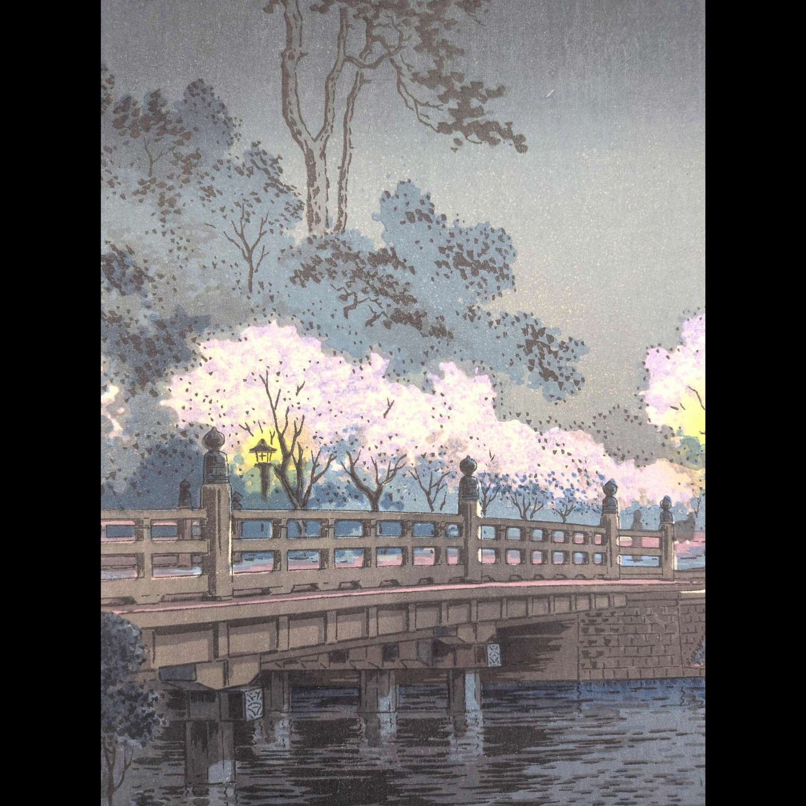 Tsuchiya Koitsu Benkei Bridge Woodblock Print Shin Hanga Seascape Doi Hangaten
