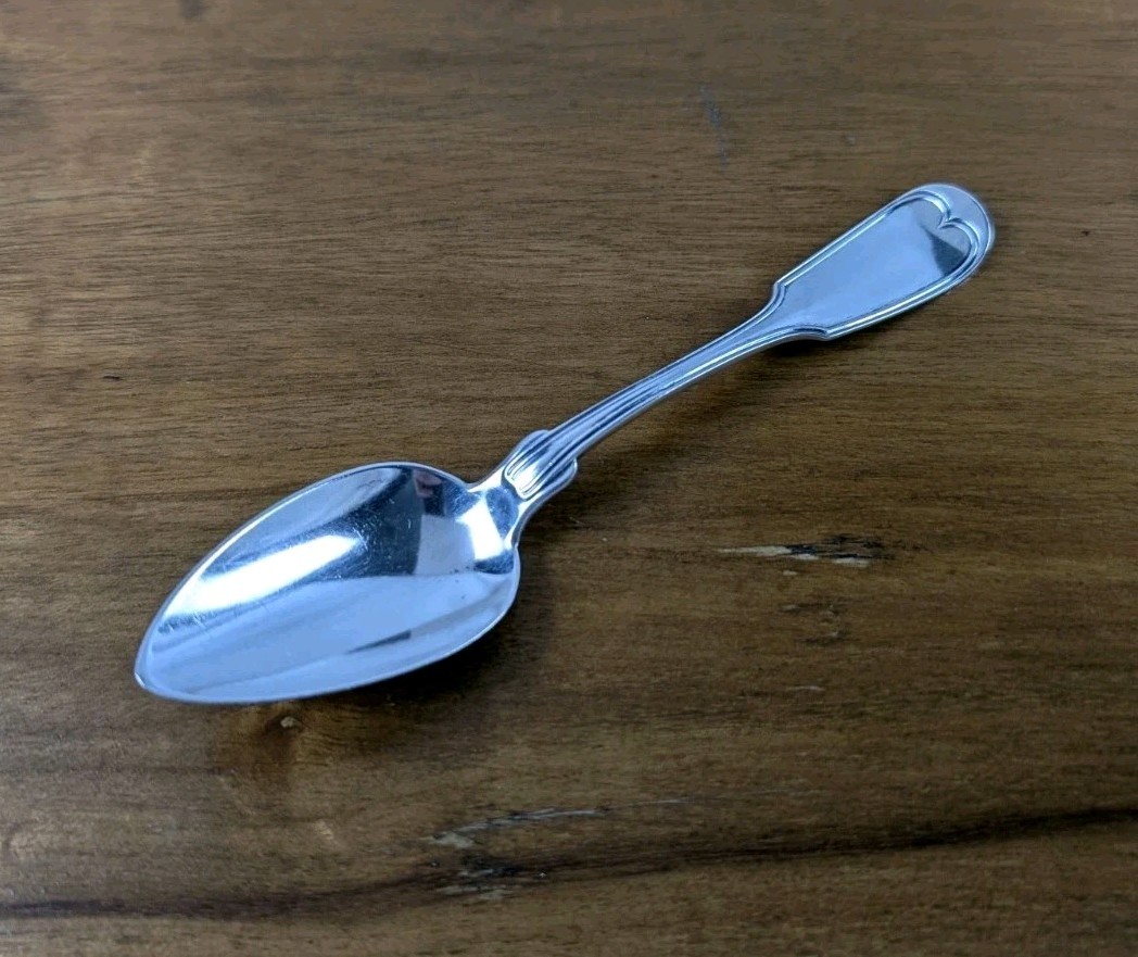 Wood & Hughes New Orleans Coin Silver Spoon H.P. Buckley Southern 1850s Signed