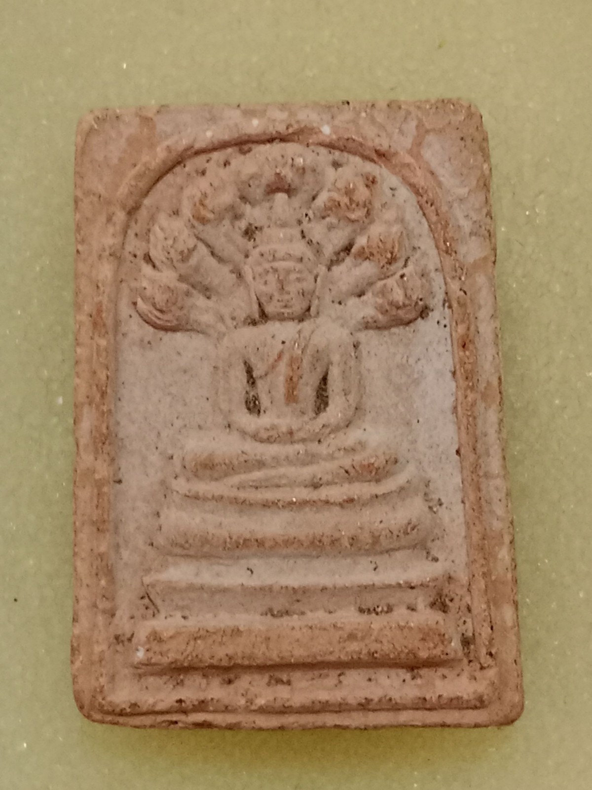 Thai Amulet Phra Nak Prok Wat Saranath Rayong year 1973 by LP Tim Wat Lahan Rai