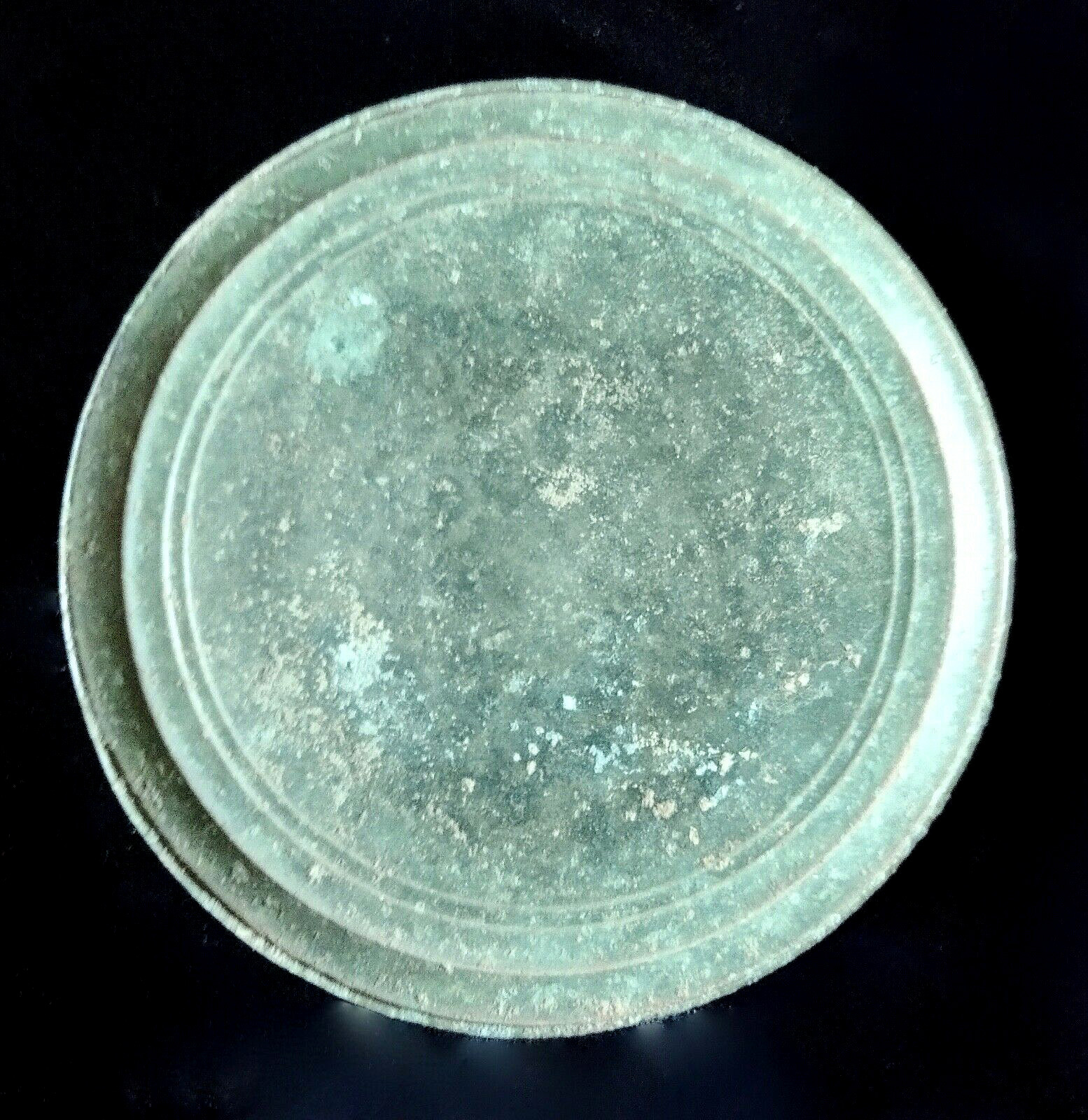 Khmer Bronze Mirror Angkor Wat Antique 14th C Collectible Green Patina Artifact