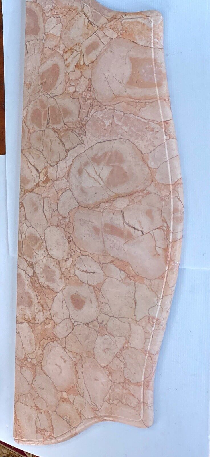 Antique Large Rose Marble Stone Top for Table / Bar Salvaged Reconstruction