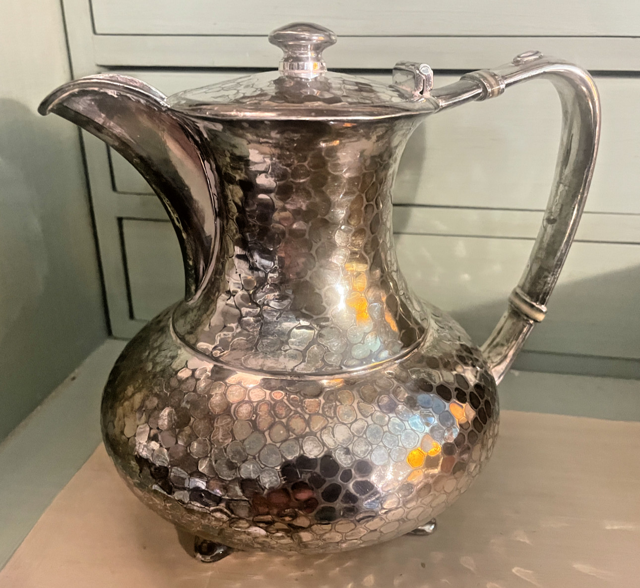 A Good Quality Vintage EPBM Water/Coffee Jug on Petal Feet (728a)