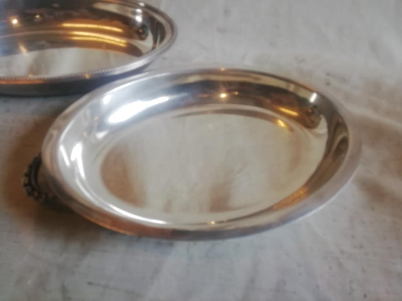 FINE TWO HANDLED OVAL ENTREE DISH BY CHARLES GREEN, BIRMINGHAM c1920