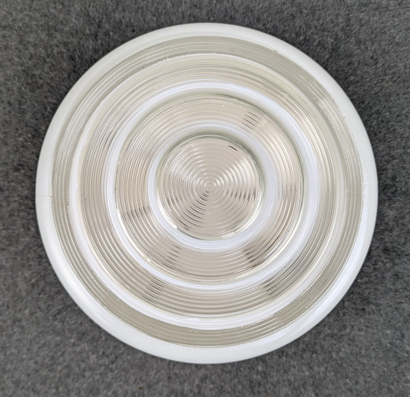 Restored Ox-eye Ceiling Light Fixture, 1930s to 1950s, Deco & MCM, Complete