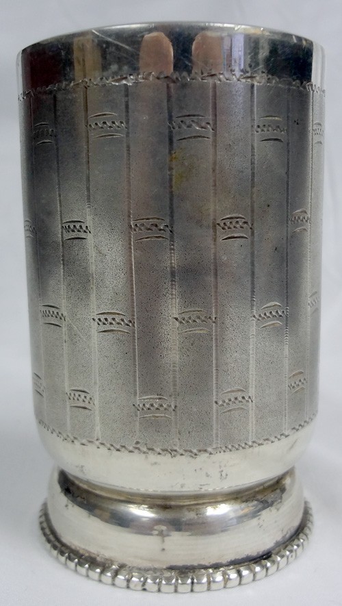 Vintage Antique Unbranded Pure Silver Wine Cup Beaker United Kingdom 73.4 Grams!