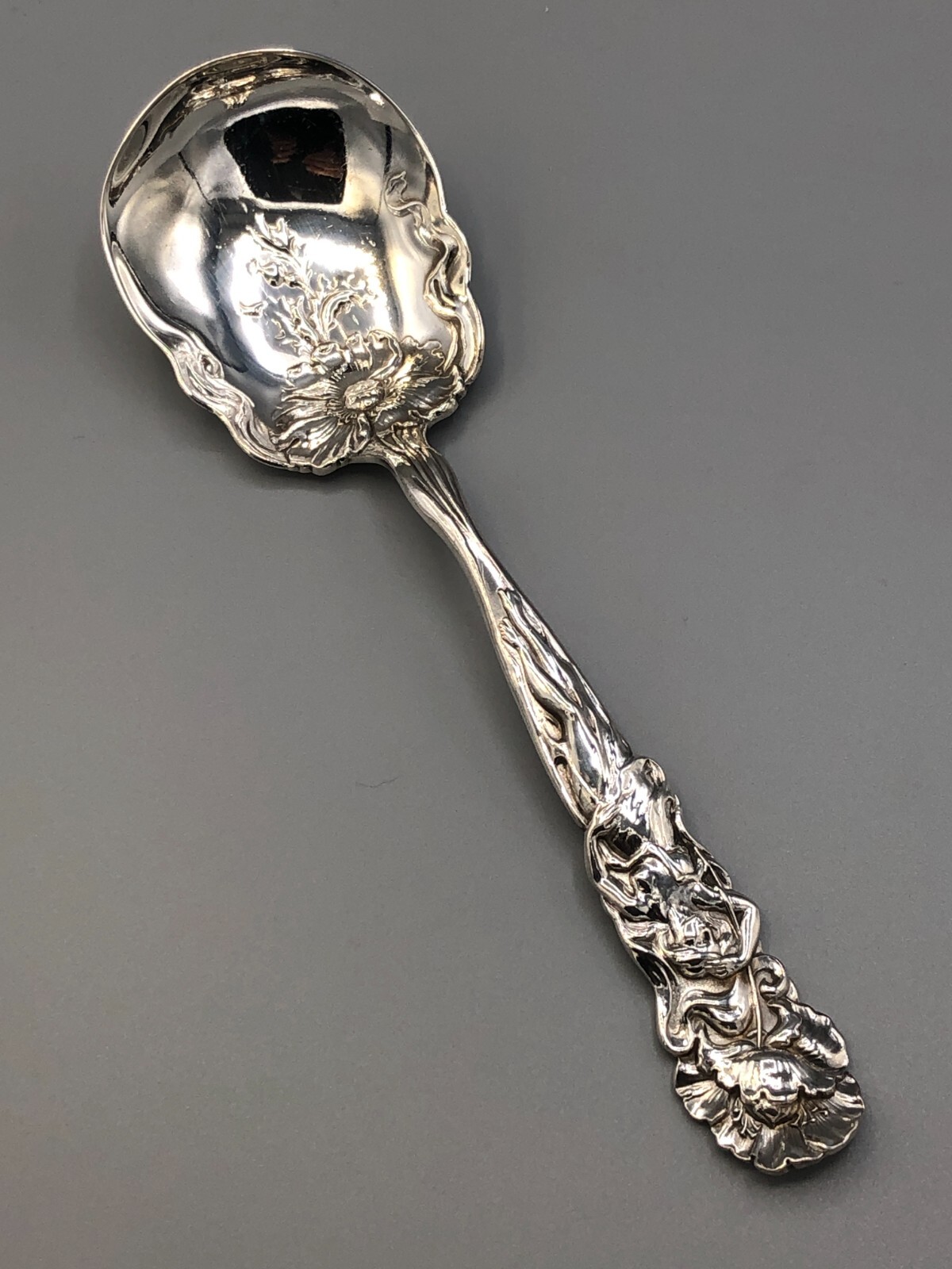 Raphael by Alvin Sterling Silver small Casserole / Preserve Spoon 7 3/8″