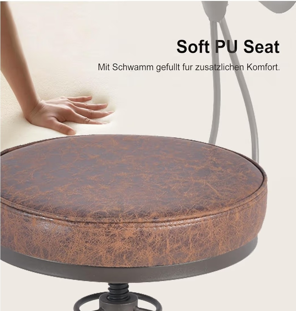 Cushion Replacement for American Antique Steampunk Bar Stool with Backs