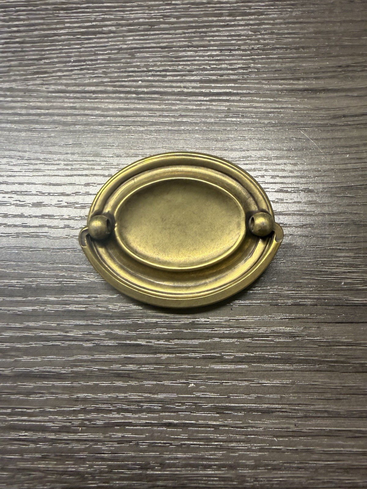 Keeler Hepplewhite Style Vintage Drawer Pull Drop Bail Brass Pull 2.5”CC (90)