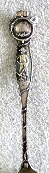 STERLING SILVER COLORADO SPRINGS, CO PROSPECTOR 3.5″ SOUVENIR DEMITASSE SPOON