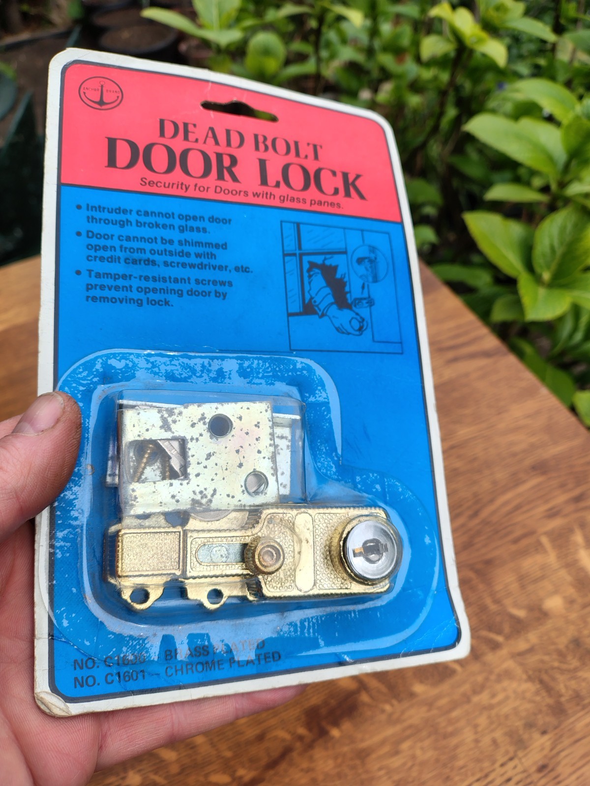 Vintage Sealed Anchor Branded Dead Bolt Door Lock / Security Lock