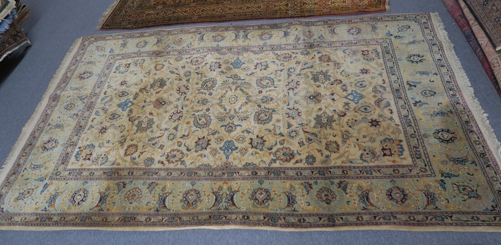 Vintage Kurdish Kashi Area Rug Fine Hand Knotted Wool 4’9 x 7’5 Allover