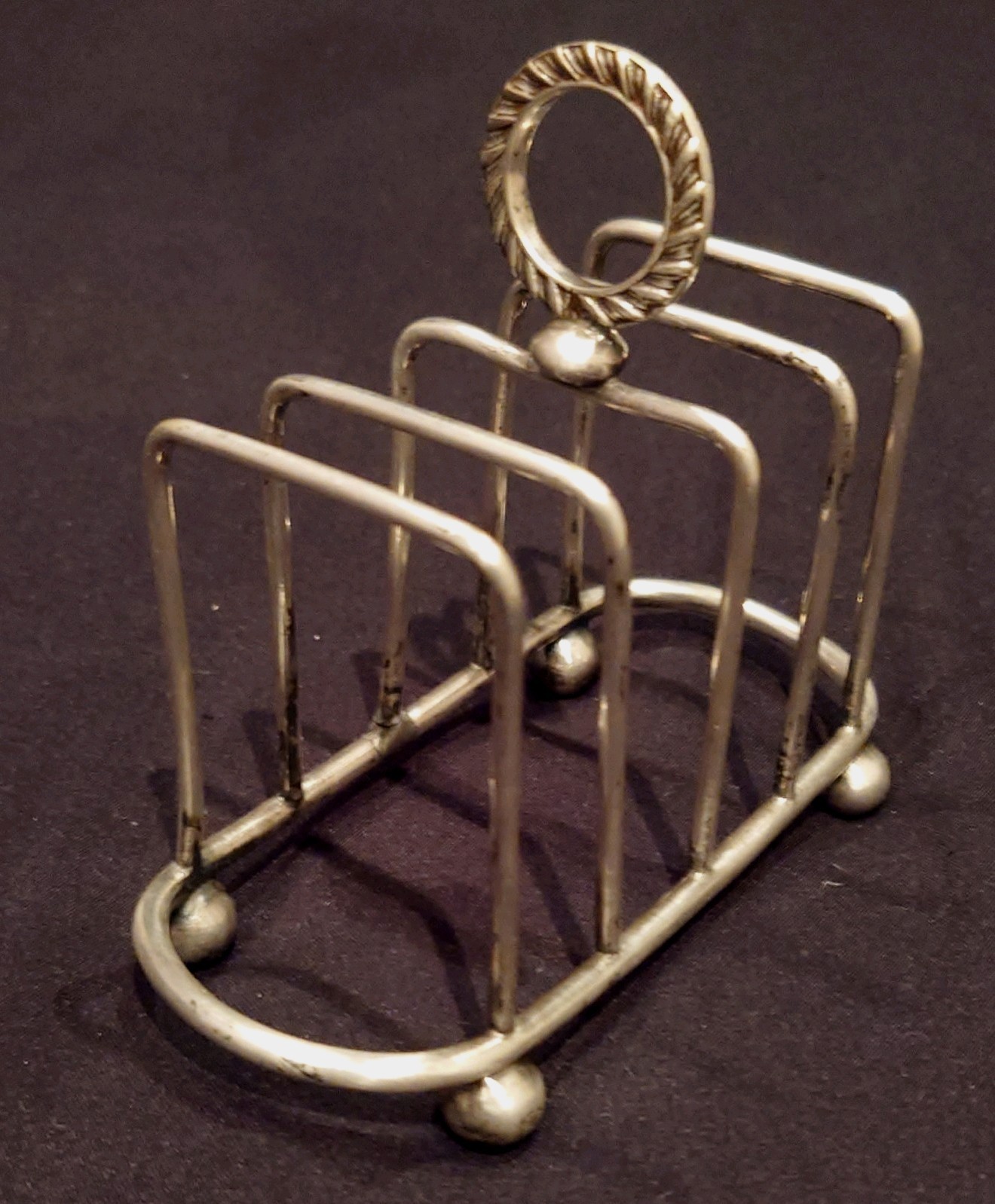 Antique Silver Plated Toast Rack by William Hutton and Sons hallmark 4 WH