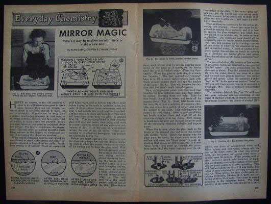How-To Re-Silver Antique & Silver New Mirrors 1949 INFO