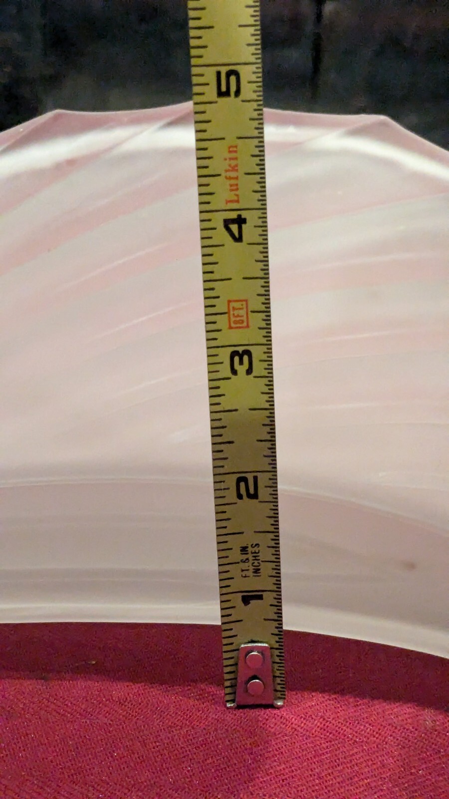 Antique Slip Shade Replacement, Frosted Glass Palm Frond, Art Deco. Early 1900’s