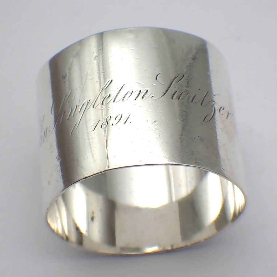 USMA Napkin Ring Tiffany Co Sterling Silver John Singleton Switzer 1891