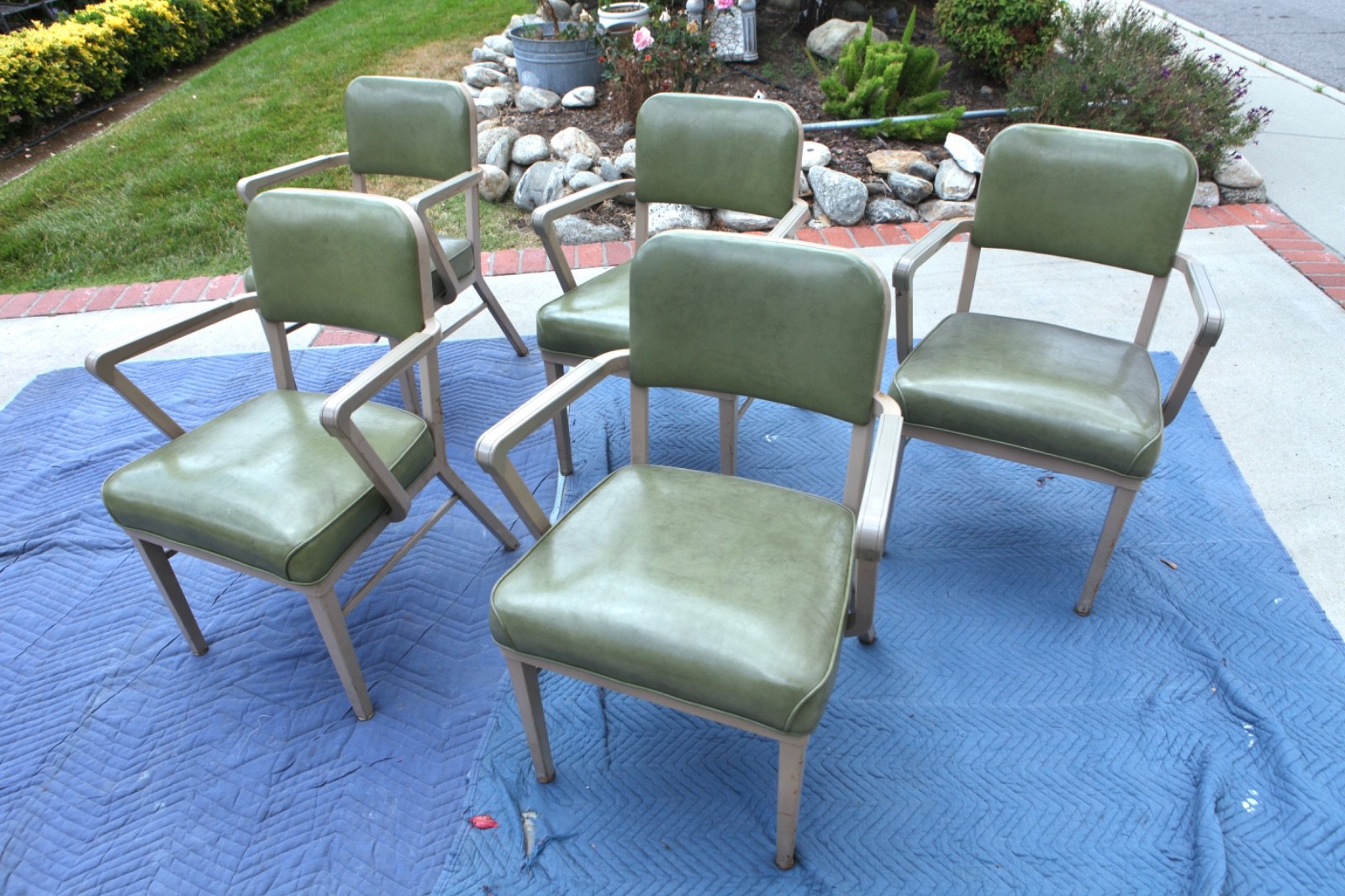MCDOWELL & CRAIG TANKER ARMCHAIRS Set of Five (5) Will Sell Less Than five!