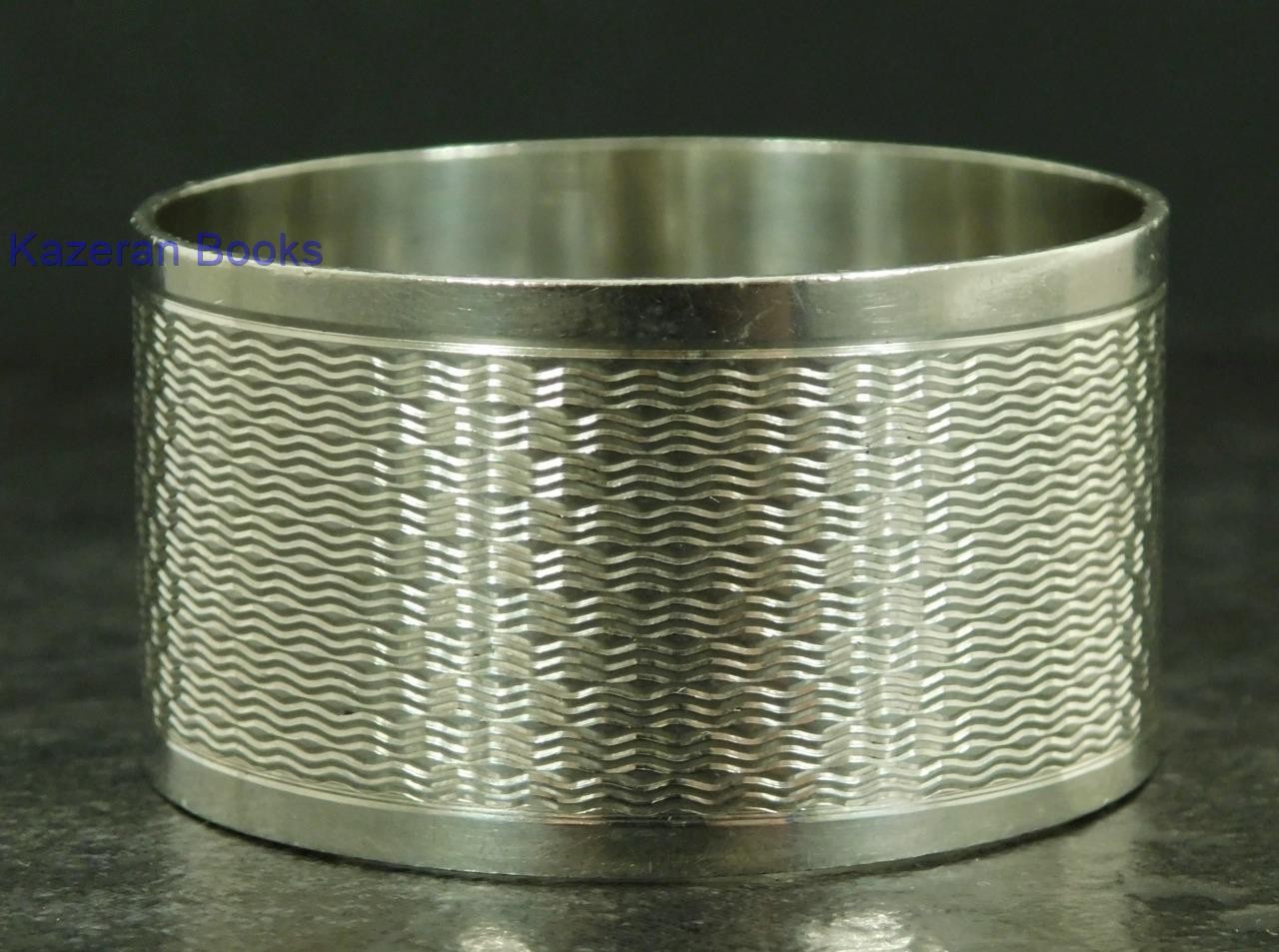 Vintage Solid Sterling Silver Napkin Ring 1971 By J Gloster Ltd ‘Sr John’
