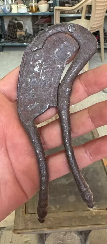 Antique Old Collectible Handmade Iron Fish Shaped Betel Nut/ Cutter Cracker