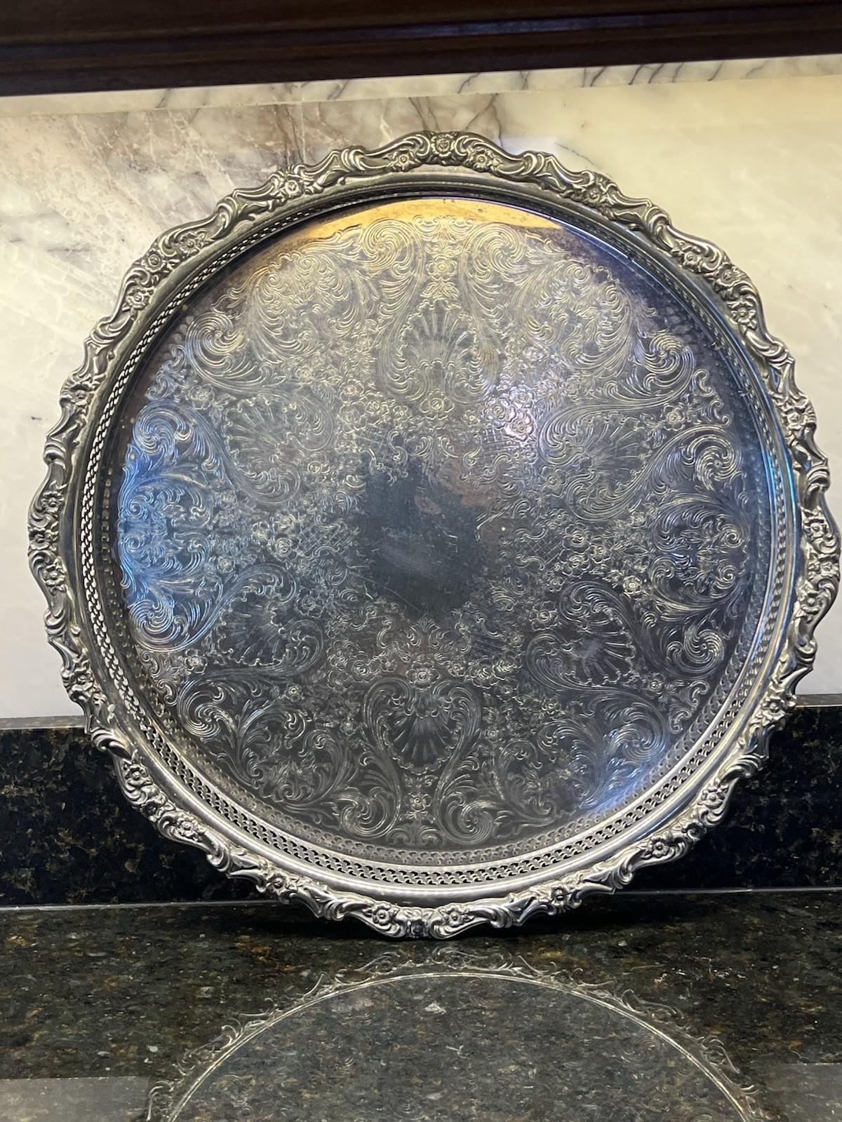 Silver Plate Tray Webster Wilcox Int’l Silver Co 15″