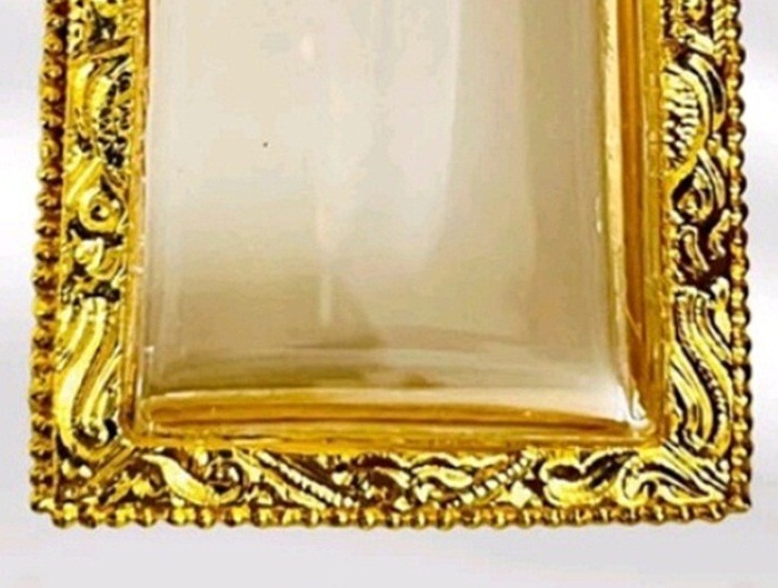 4x3cm Empty Case Frame Phra Somdej Gold Micron Pendant Gem Thai Amulet Pattern