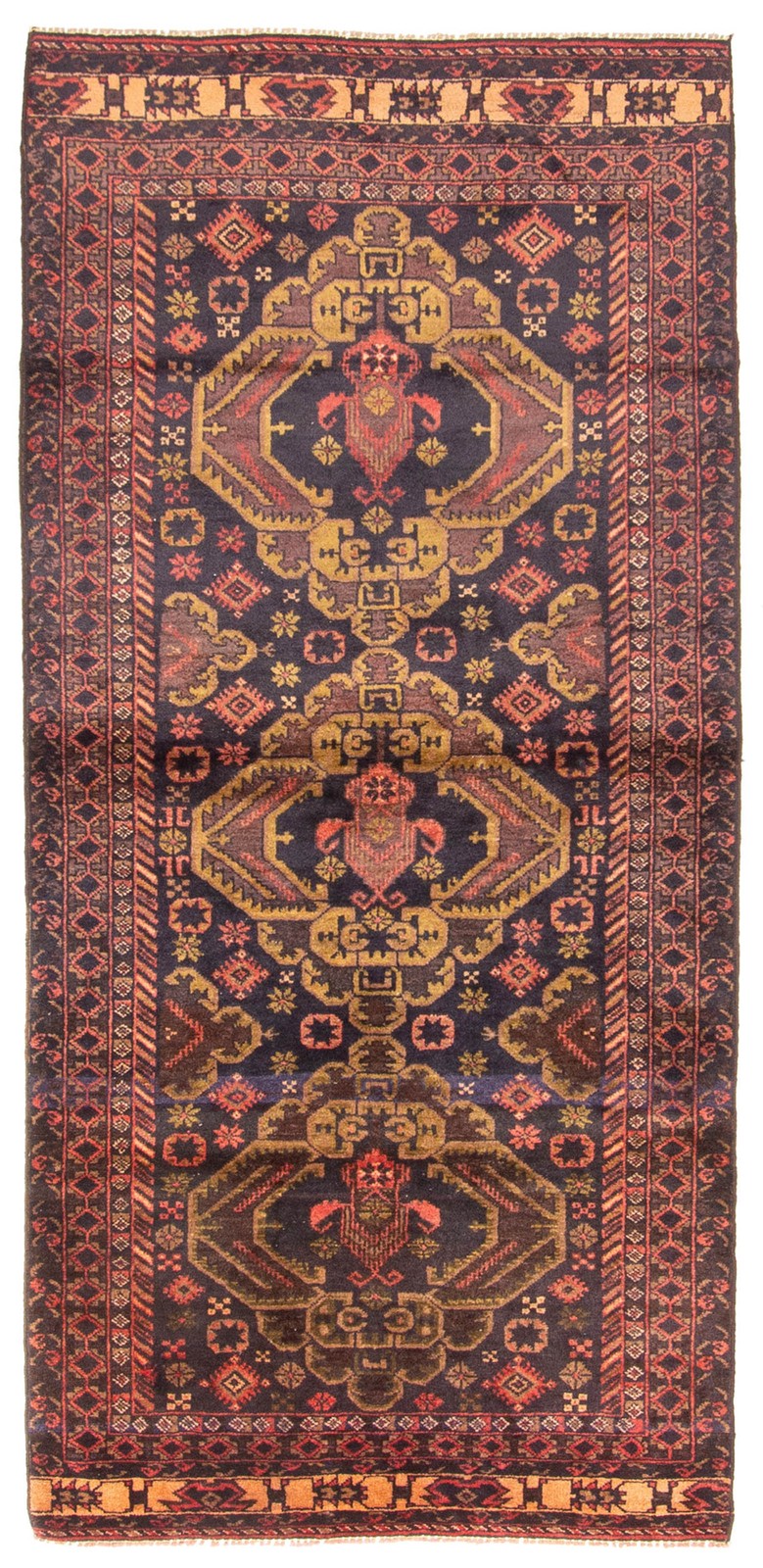 3’1″ x 6’8″ Vintage Hand Knotted Area Rug Traditional Oriental Wool Carpet