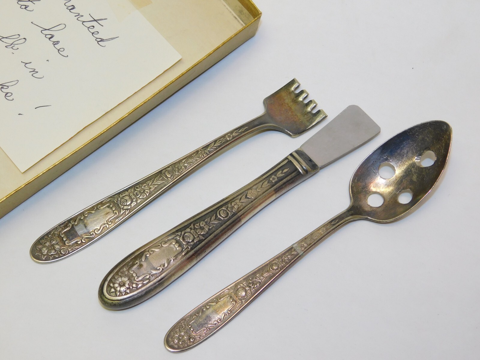 Monarch 1936 Silver Plate Flatware MILDRED National Silver HUMOR DIET JOKE SET