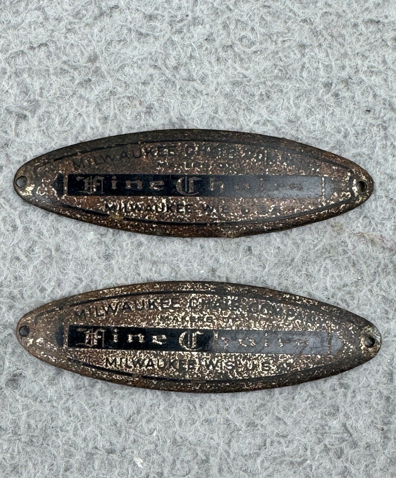 Vintage Milwaukee Chair Company Tags Fine Chairs Manufacturing Name Plates