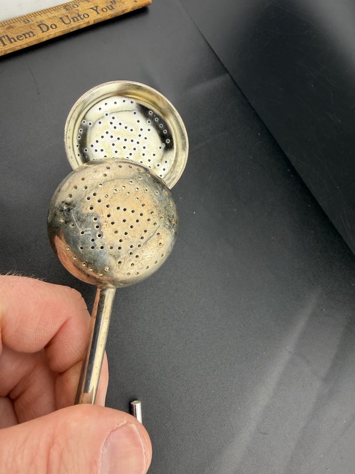 Antique Old Spring Action Tea Seeper Spoon Infuser