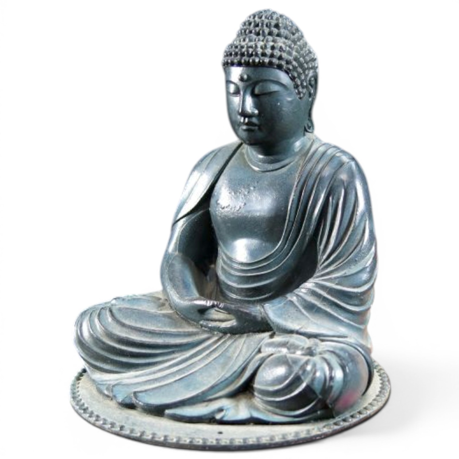 Vintage Japanese Amitabha Buddha Bronze Statue Buddhist Amida Nyorai 5.1 inch