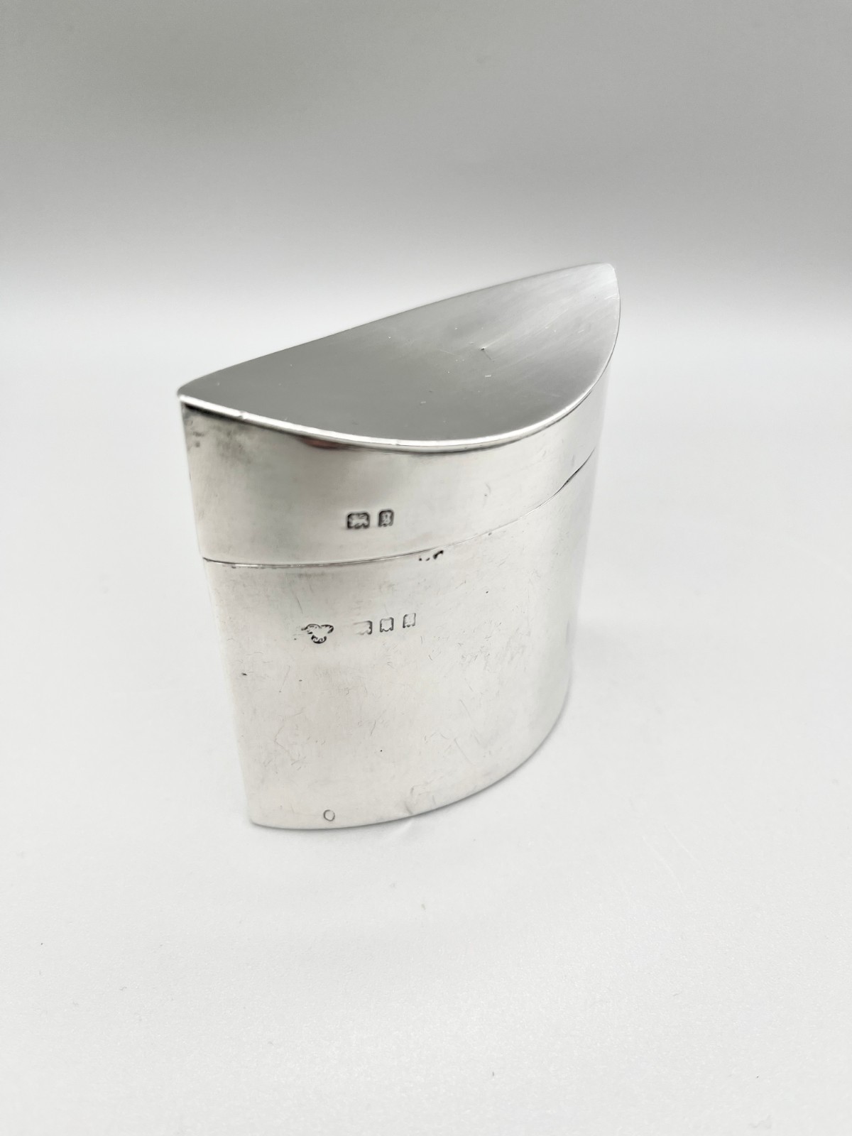 GEORGE V STERLING SILVER TEA CADDY, HARRODS, LONDON, 1922