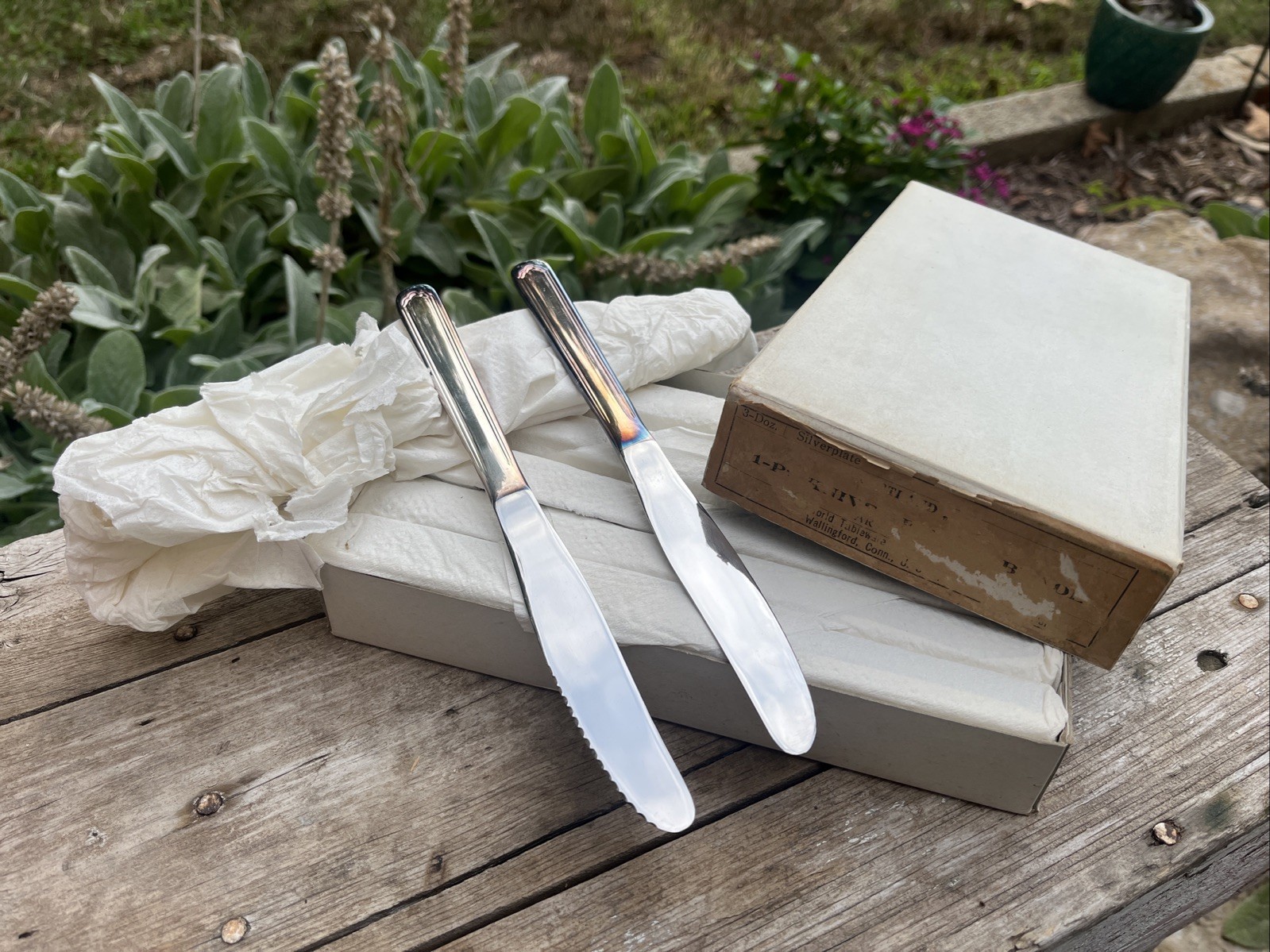VTG 36 NIB NOS Victors Co AI Randolph Dinner Knives 3 Dozen Hotel Silver Plated