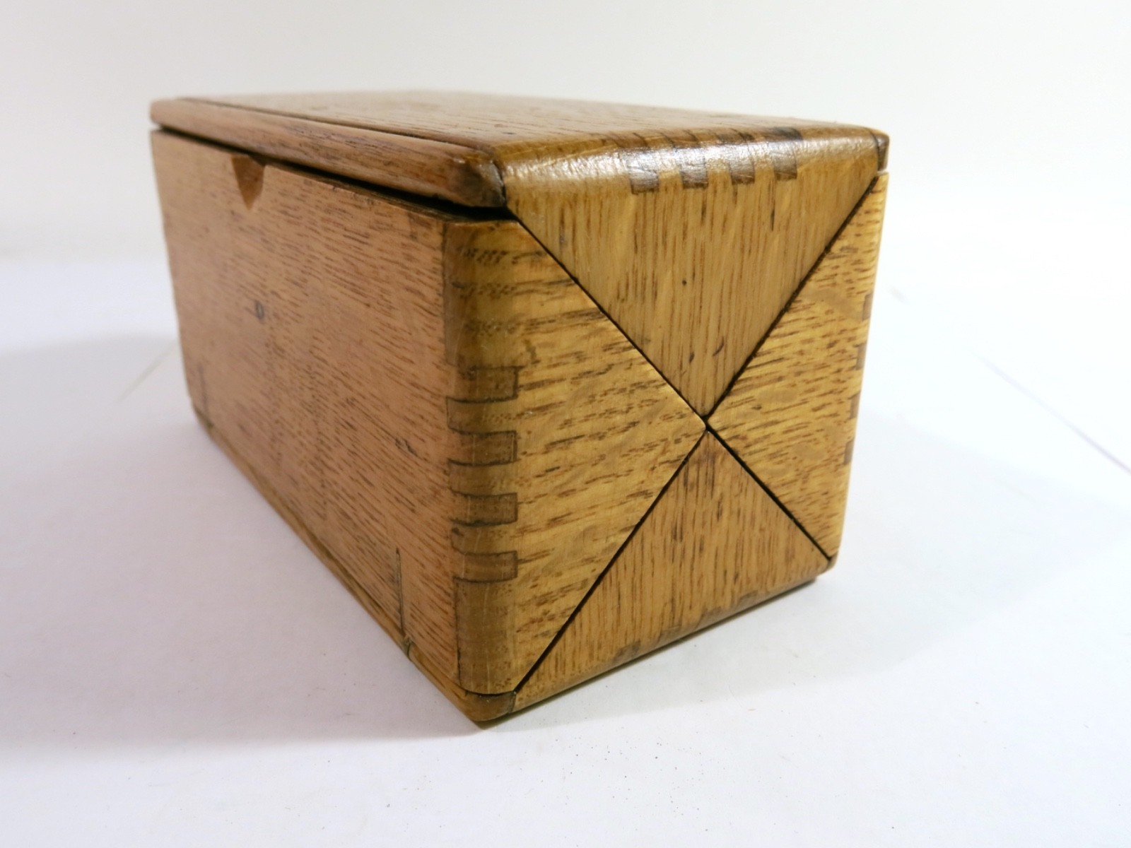 Antique Solid Oak Refinished 1889 Accessory Puzzle Box—Singer Sewing Machine