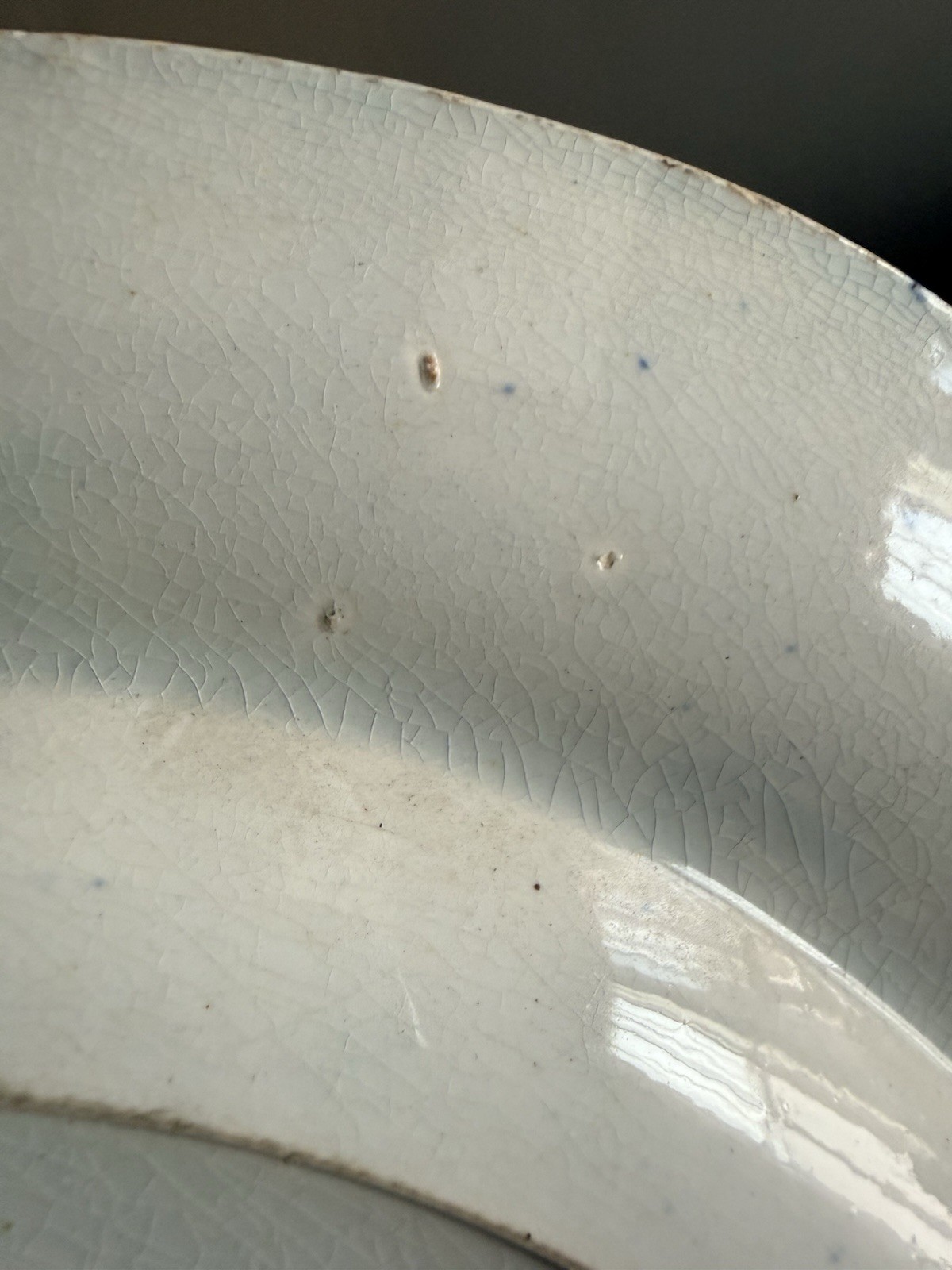 Antique Pearlware Transferware Plate, Family & Mule Pattern 10” C1820