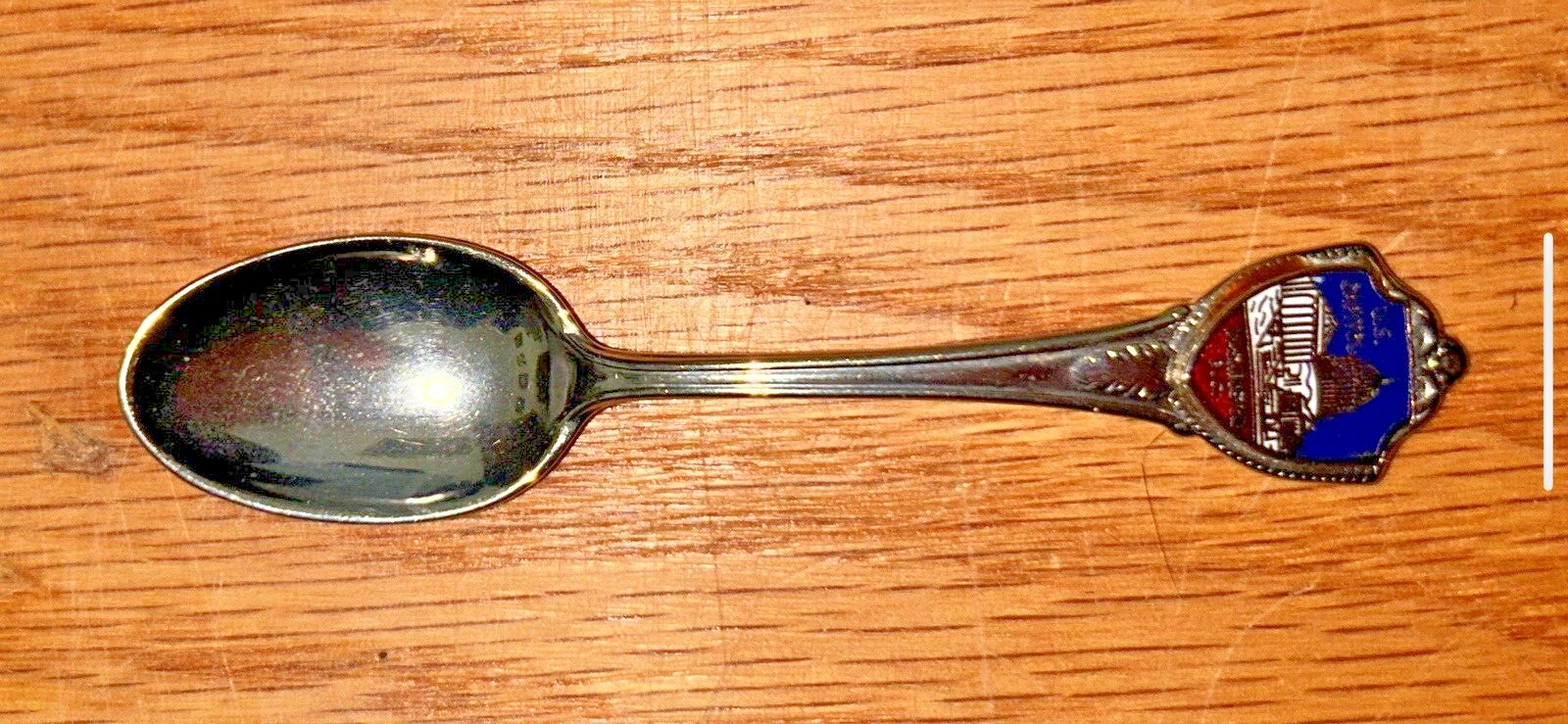 Vintage Sterling Silver Enamel Souvenir Tea Spoon Washington DC .25 Ounce USA!!!