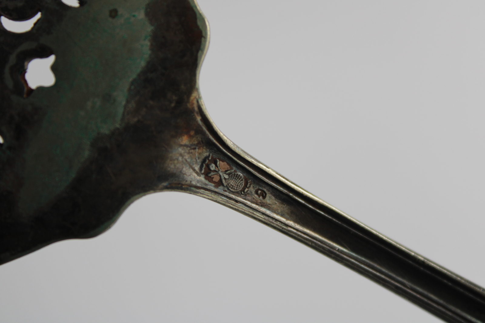 Pierced Slotted Tomato Serving Spoon “9” Bell Floral Silverplate Silverware