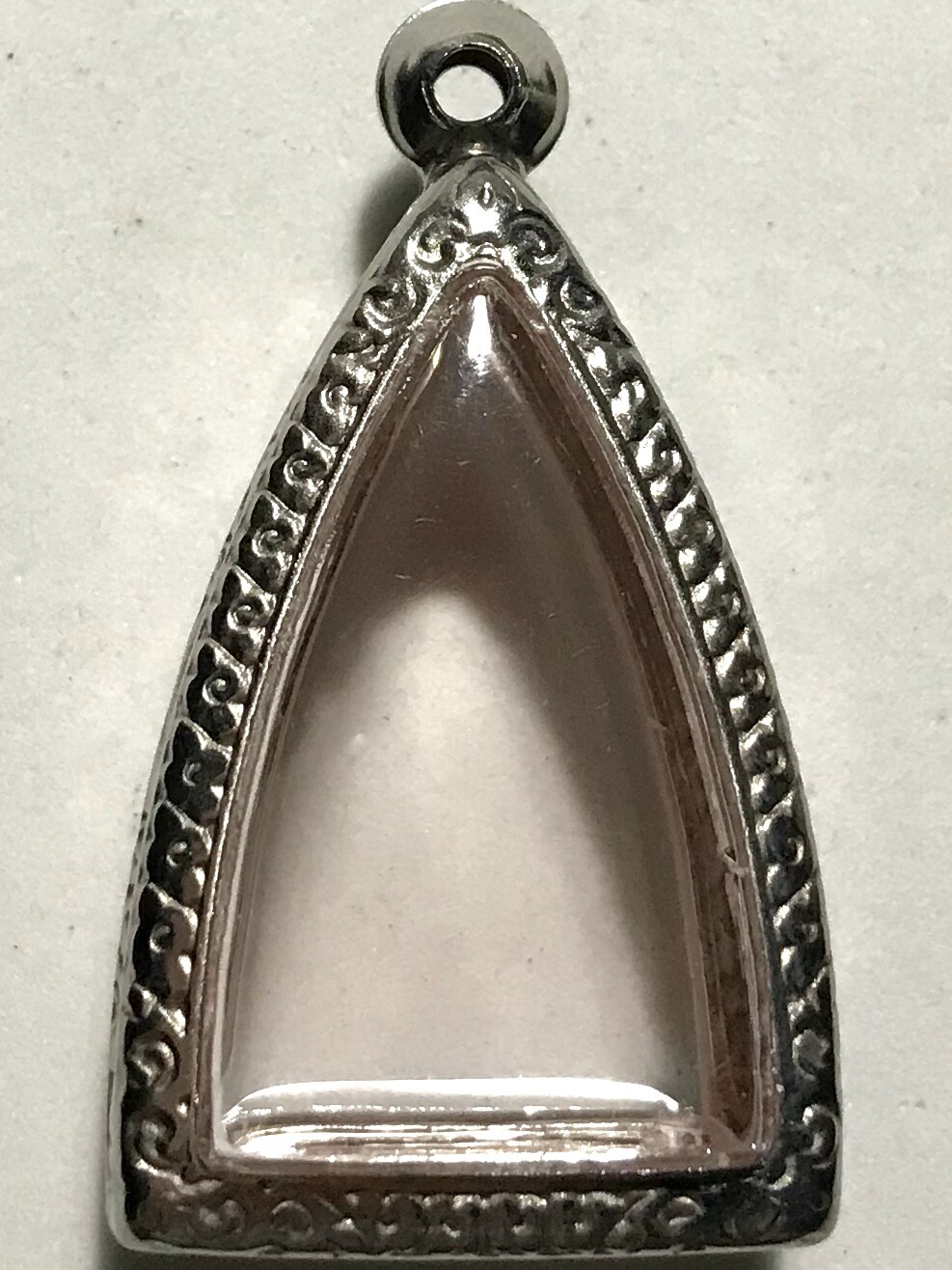 STAINLESS STEEL CASE/CASING AMULET PHRA LP THAI BUDDHA PENDANT C94 h3.7 w2.4 cm