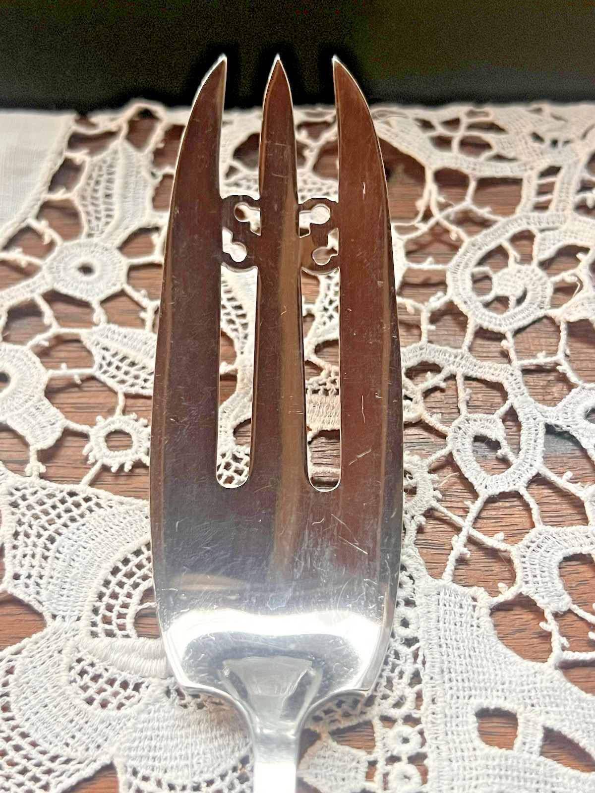 Serving Set Holmes Edwards Hostess 1919 Silverplate Cake Fork Pierced Spoon VTG