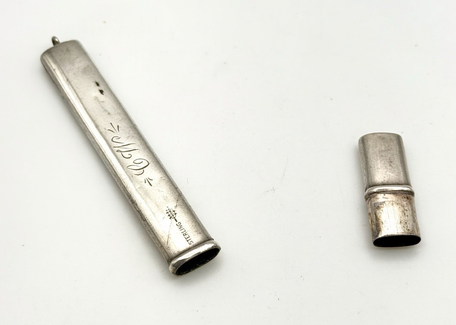 Victorian 1900 WEBSTER Chatelaine Sterling Silver Etui Needle Case Pencil Holder