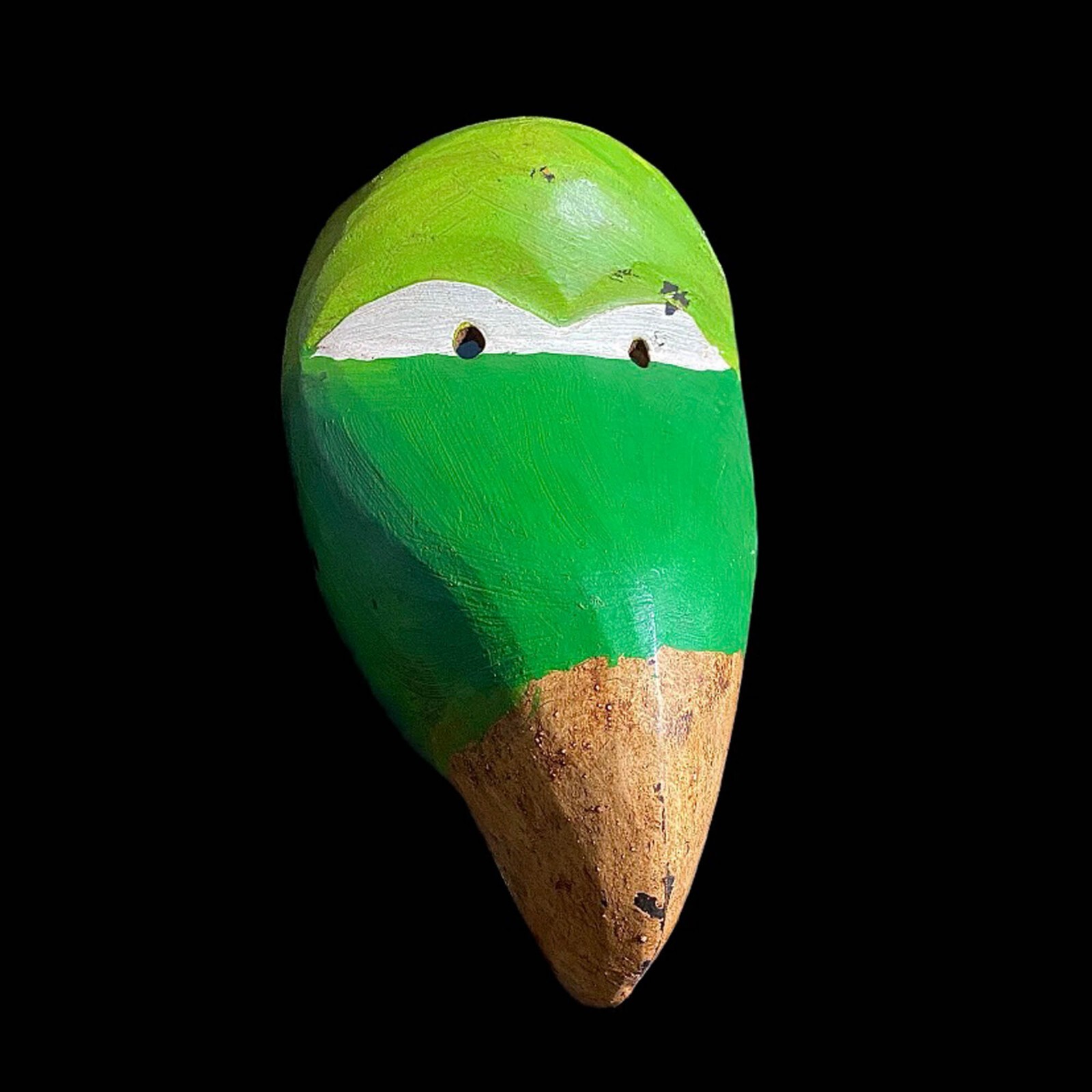 Strong Cubist Dan Bird Man Wood Face Mask Early 20th Century Libera Africa-8026